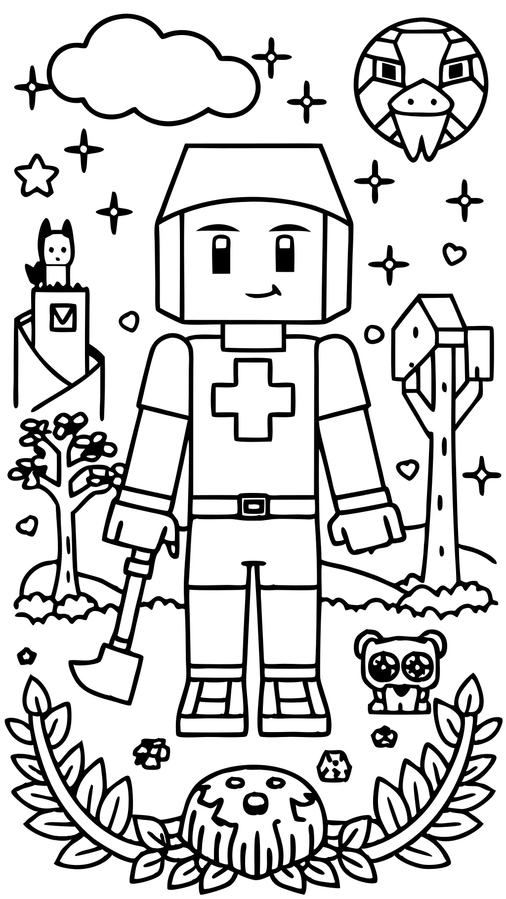 coloriage minecraft alex